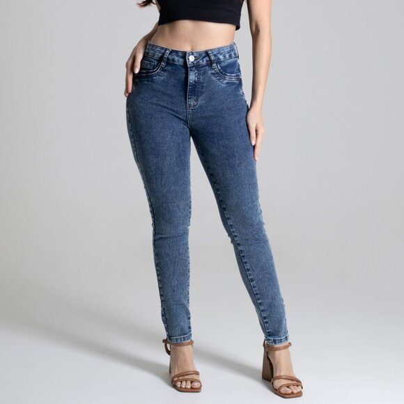Sawary Women's Cobalt Blue Butt - Lifting Shape - Enhancing Jeans - Picture 1 of 6